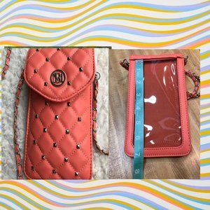 Badgley Mischka Phone Crossbody bag Coral New
